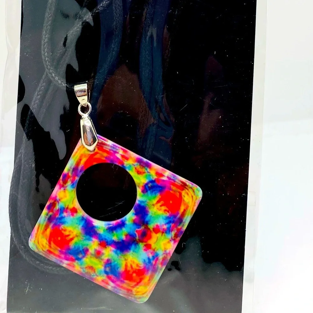 Eyeglass holder tie dye multi color Brilliant